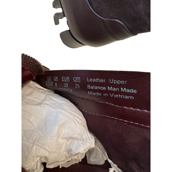 Franco Sarto Jessica Leather Boots Size 8.5W  EU 39 Castagno Brown NWOT - Picture 6 of 11